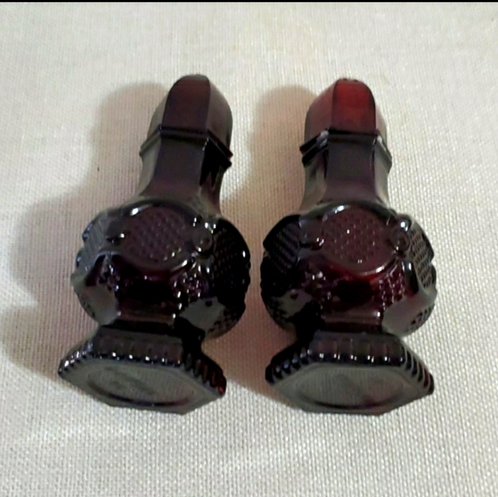 Vintage Avon Ruby Red Salt and Pepper Shakers